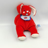 Doudou lapin rouge bavoir ENVOG