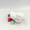 Doudou poule oiseau blanc rose bleu ORCHESTRA PREMAMAN