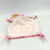 Doudou plat lapin carreaux rose NOUNOURS