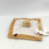 Doudou plat ours beige blanc étoiles SERGENT MAJOR