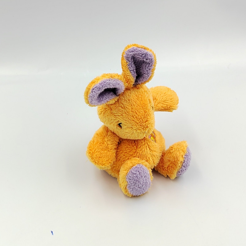 Doudou lapin orange mauve ANNA CLUB PLUSH