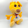 Doudou peluche mascotte chien lapin orange magasin super U