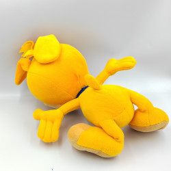 Doudou peluche mascotte chien lapin orange magasin super U