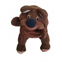 Doudou peluche chien ours brun marron Rumple FISHER PRICE 1993