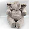 Grand doudou peluche éléphant gris NOUNOURS
