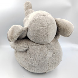 Grand doudou peluche éléphant gris NOUNOURS
