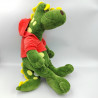 Doudou peluche dragon vert sweat rouge KETNET