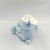 Doudou lapin bleu oeuf de pâque jaune GIPSY