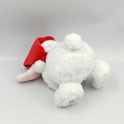 Doudou lapin blanc bonnet de Nöel Biscuit SERGENT MAJOR