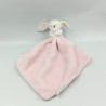 Doudou lapin rose blanc mouchoir MAISONS DU MONDE