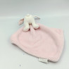Doudou lapin rose blanc mouchoir MAISONS DU MONDE