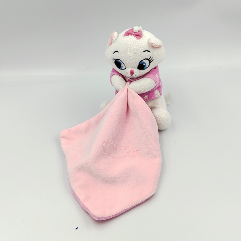 Doudou luminescent chat blanc rose Marie Les Aristochats mouchoir DISNEY NICOTOY