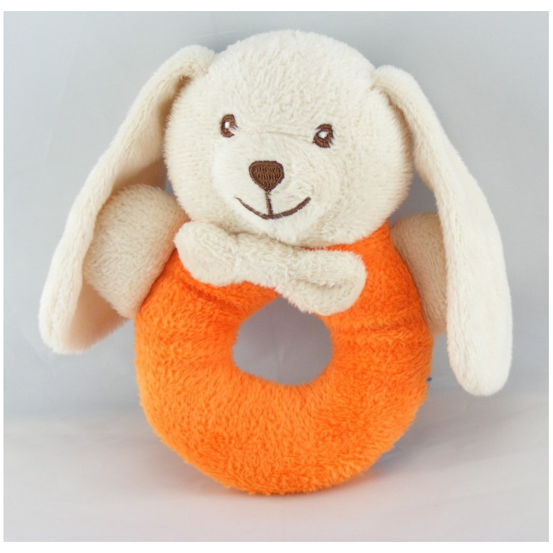 Doudou semi plat lapin rose DOUDI 