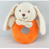 Doudou semi plat lapin rose DOUDI 