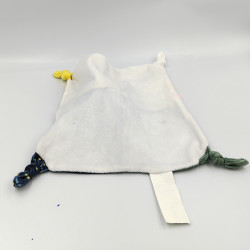 Doudou plat renard rouge bleu vert jaune blanc rayé étoiles SC CONSYS