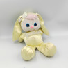 Ancienne peluche lapin jaune étoiles satin Mattel 1989