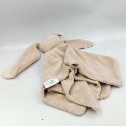 Doudou plat lapin beige éponge Louis & Jules