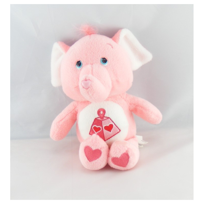 Peluche Bisounours rose éléphant Toucostaud CARE BEARS 23 cm