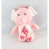 Peluche Bisounours rose éléphant Toucostaud CARE BEARS 23 cm