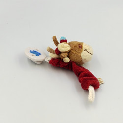 Attache tétine Doudou cheval Pinto kaya indien marron NOUKIE'S