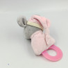 Doudou dentition souris grise rose pommes GIPSY