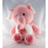 Grande Peluche Bisounours rose éléphant Toucostaud CARE BEARS 65 cm            
