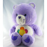 Peluche Bisounours mauve violet Grosfasol fleur CARE BEARS