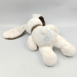 Doudou lapin blanc bandanas gris TEX BABY