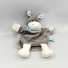 Doudou marionnette ane gris bleu blanc Ferme BABY NAT