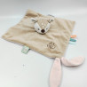 Doudou plat faon biche beige marron rose NATTOU