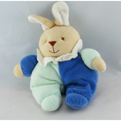 Doudou lapin bleu fleur papillon TEX