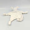 Doudou plat lapin blanc empreintes CARREFOUR