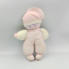 Ancien doudou poupée lutin rayé rose COROLLE