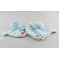 Doudou plat bleu publicitaire Le Chat 
