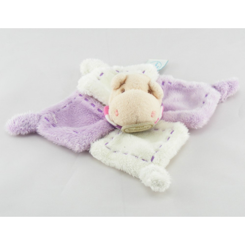 Doudou et compagnie plat hippopotame mauve Léo NEUF