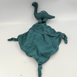 Doudou plat dinosaure bleu OSTARIA