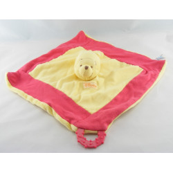 Doudou Plat Winnie l'Ourson Jaune gris bleu Disney 