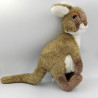 Peluche kangourou marron blanc PIA