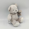 Doudou musical ours gris rayé MOTS D'ENFANTS