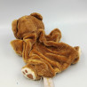 Doudou marionnette ours marron violet BABY NAT