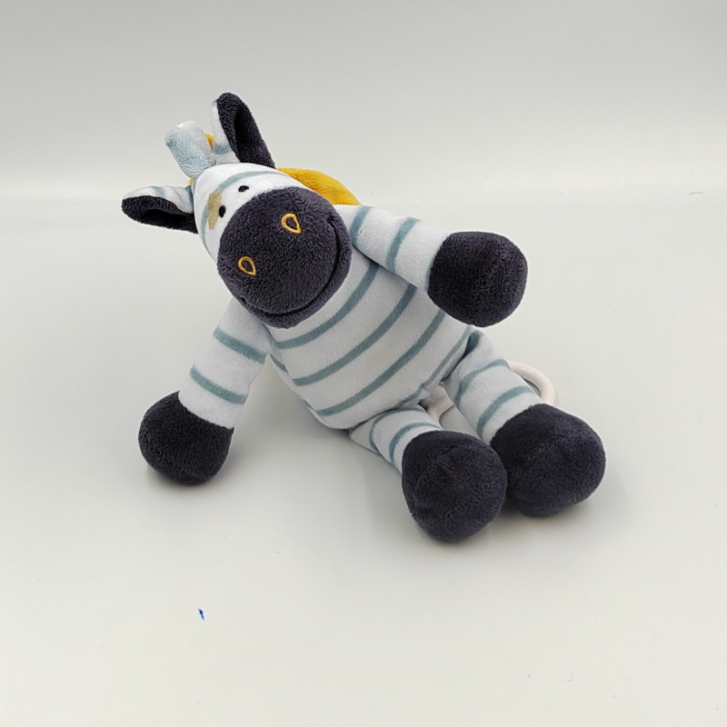 Doudou musical Zèbre bleu Zebrito NOUKIE'S