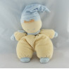 Doudou lutin garçon écru bonnet bleu NICOTOY
