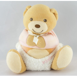 Doudou bébé ours pull vichy bleu couche KALOO 