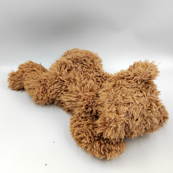 Doudou peluche ours marron couché