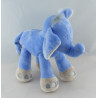 Doudou culbuto éléphant bleu vert noeuds NICOTOY