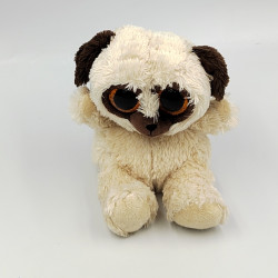Peluche chien beige marron Gros yeux brillant ANIMOTSU
