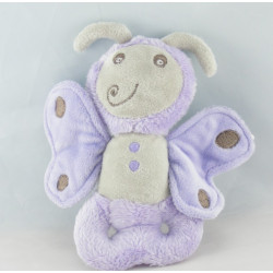 Doudou plat Lapin blanc Beige OBAIBI
