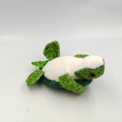 Peluche tortue verte blanche