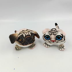 Peluche balle boule tigre chien DYNIT LOVELY PETS