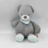 Doudou musical ours gris bleu Jules NATTOU